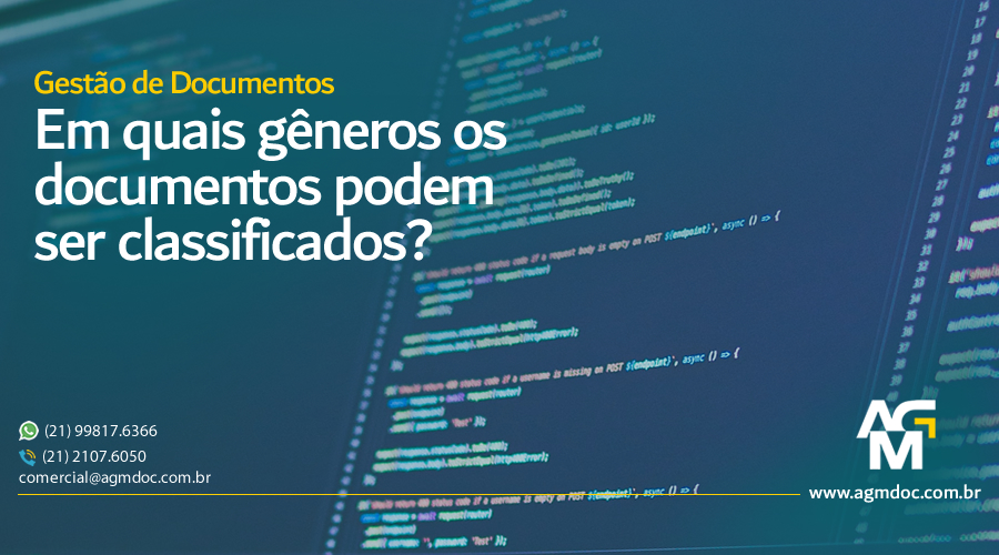 Em quais gêneros os documentos podem ser classificados?