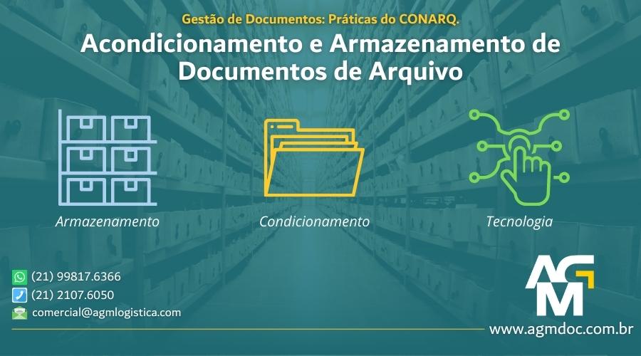 Acondicionamento e armazenamento de documentos de arquivo